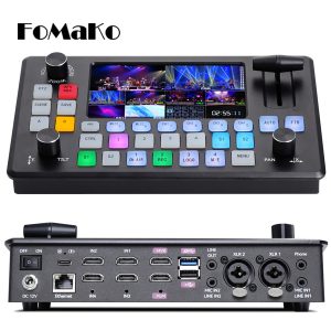 Alternative view of FoMaKo KC601 Pro Quad HDMI Mezclador/Switcher video HDMI pantalla LCD de 5,5"