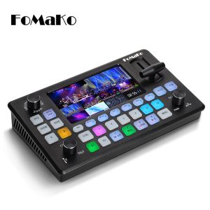 FoMaKo KC601 Pro Quad HDMI Mezclador/Switcher video HDMI pantalla LCD de 5,5"