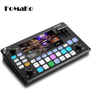 FoMaKo KC602 4K Mezclador y Switcher de video y audio HDMI