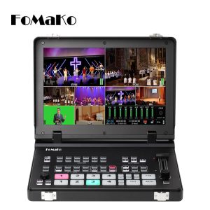 FoMaKo M5 Mezclador y Switcher video HDMI 4K pantalla LCD FHD 10,1"