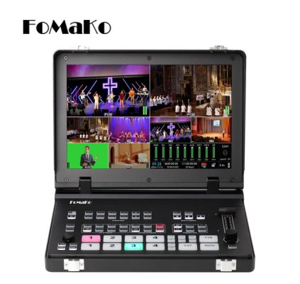 FoMaKo M5 Mezclador y Switcher video HDMI 4K pantalla LCD FHD 10,1"
