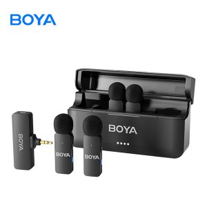 BOYA BY-V4 Sistema de micrófonos inalámbricos ultracompacto (4 personas)