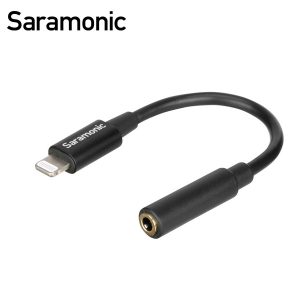 Saramonic SR-C2002 Cable adaptador de 3,5 mm TRRS hembra a Lightning para audio iPhone (3")