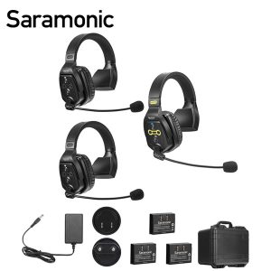 Saramonic WiTalk WT3S	Sistema intercomunicador Full-Duplex para 3 usuarios, audífonos simples.