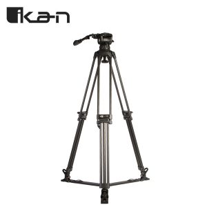 Ikan EG10C2L Trípode cabezal fluido fibra de carbono de 100 mm y dos etapas capacidad 10 Kg