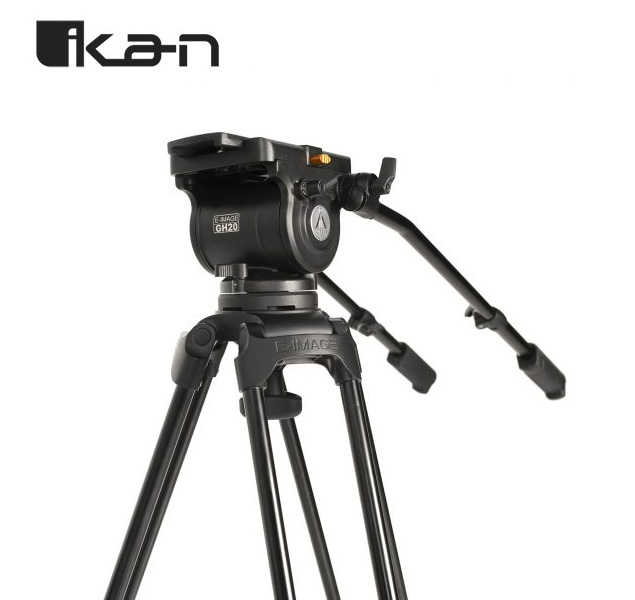 Ikan EG20A2D Kit de trípode y dolly con cabezal fluido de aluminio 2 etapas y 100 mm, capacidad 20 kg - Imagen 2