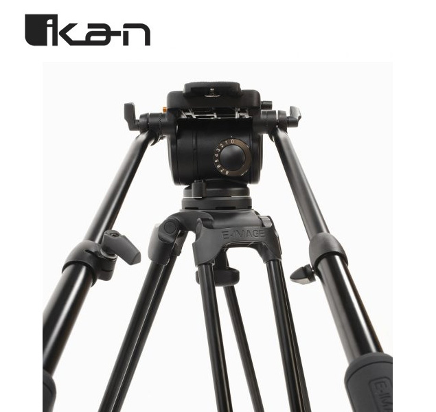 Ikan EG20A2D Kit de trípode y dolly con cabezal fluido de aluminio 2 etapas y 100 mm, capacidad 20 kg - Imagen 3
