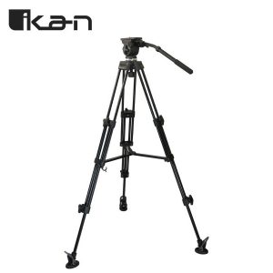 Ikan EK50AAM Kit trípode aluminio cabezal fluido 65mm 2 etapas y capacidad carga de 6 kg