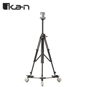 Ikan GA230D-PTZ Trípode de aluminio Dolly con columna central y placa liberación rápida para cámaras PTZ