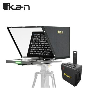 Ikan PT417-PTZ-TK Aura™ PTZ Teleprompter Professional 17" alta luminosidad y conexión SDI, kit de viaje