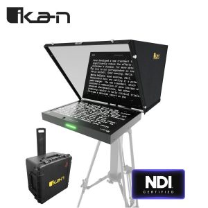 Ikan PT419W-PTZ-NDI-TK Aura™ Teleprompter 19″ con PTZ, POE++ NDI y Travel Kit