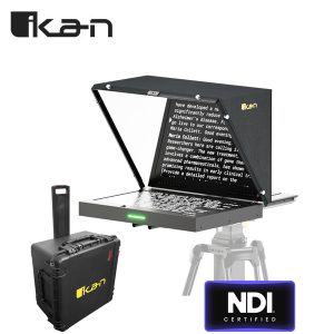 Ikan PT419W-NDI-TK Aura™ Teleprompter 19″ con POE++ y NDI + Travel Kit