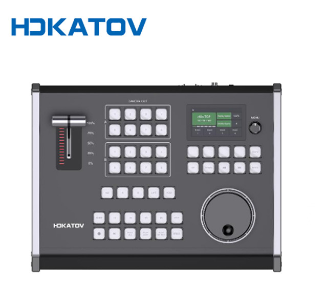 KatoVision KD61B Panel de control profesional Instant Replay para vMix (8 canales, T-Bar, LCD, RGB)