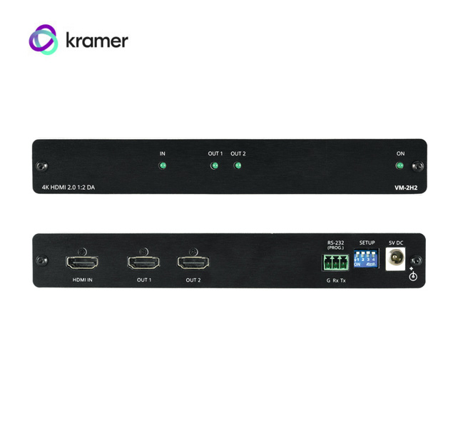 Kramer VM-2H2 Amplificador de Distribución DA HDMI 1:2 4K HDR