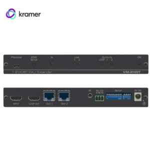 Kramer VM-2HDT distribuidor extensor HDBaseT DA 1: 2 + 1 4K60 4: 2: 0 HDMI