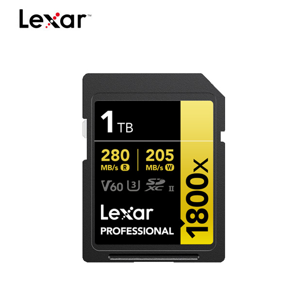 Lexar Tarjeta SDXC™ 1TB Professional 1800x GOLD Series UHS-II
