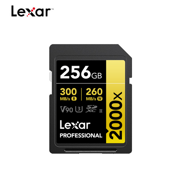 Lexar Tarjeta SDXC™ 256GB Professional 2000x Serie GOLD UHS-II