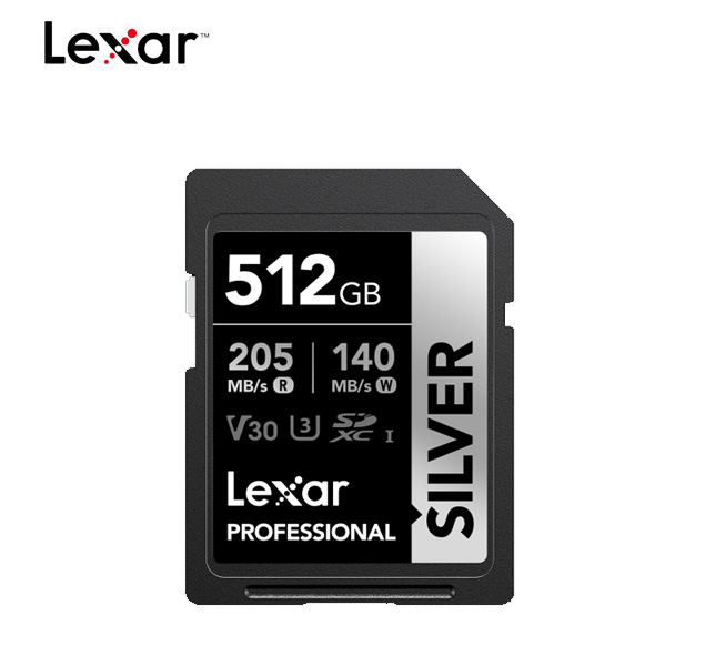 Lexar Tarjeta SDXC™ 512GB Professional SILVER UHS-I