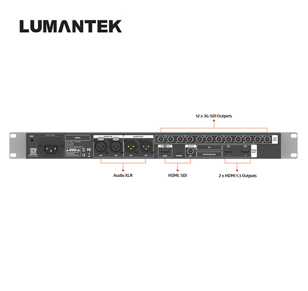 Lumantek ez-Distributor Amplificador de distribución de 12 x 3G-SDI / 2 x HDMI - Imagen 2