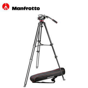 Manfrotto MVK502AM-1 Cabezal video fluido 502 y trípode aluminio pata doble MVT502AM