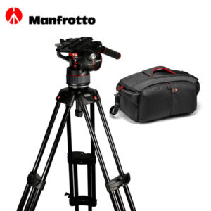 Manfrotto N8BUNDLEJ Kit de video Nitrotech Twin Leg con estuche para videocámara Pro Light