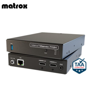 Matrox Maevex 7112H Codificador de video de un canal, 4K60, AVC/H.264 y HEVC/H.265