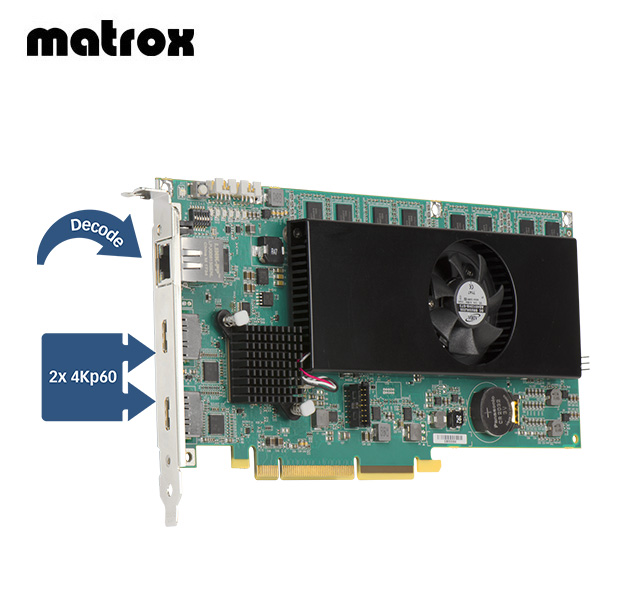 Matrox Mura IPXI-E2MF Captura 4K y codificación/decodificación IP (disipador con ventilador)