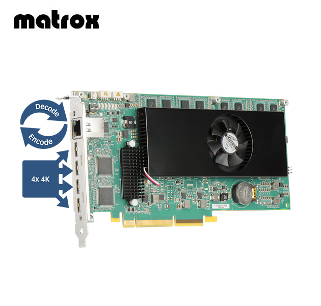 Matrox MURA IPXI-E4JF Captura 4K y codificación/decodificación IP (disipador con ventilador)
