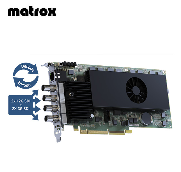 Matrox MURA IPXI-E4SF Captura 4K y codificación/decodificación IP (disipador con ventilador)