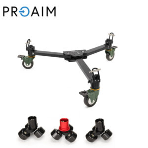 PROAIM DL-AGLE-01 Dolly ligero y resistente para piso o rieles, diseñado para trípodes con puntas