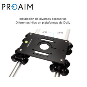 Proaim Polaris Dolly portátil para cámara con extremos de riel universales (c/bolso)