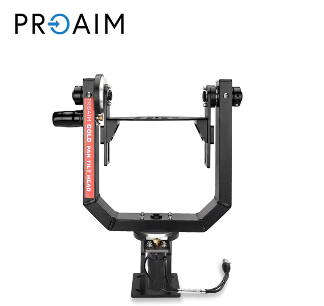 Proaim PT-GOLD Cabezal panorámico e inclinable para grúa con brazo de cámara capacidad carga: 7,5 kg