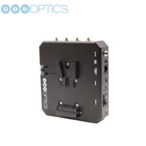 Alternative view of PTZOptics Power+Link con alimentación V-Mount