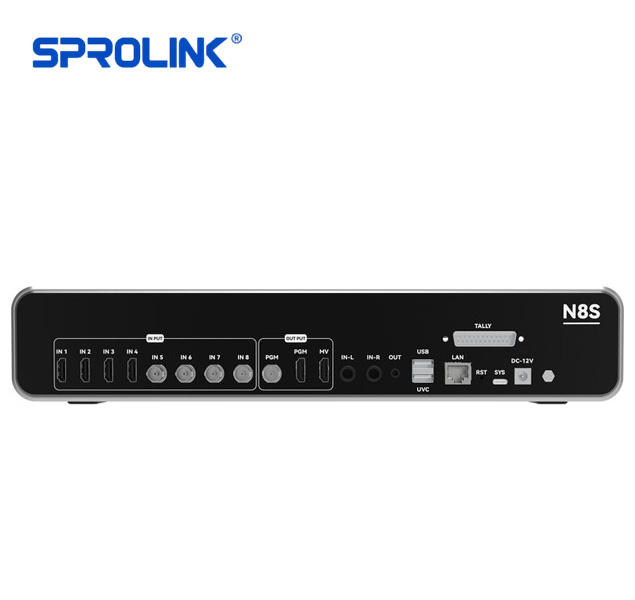 Sprolink NeoLIVE N8S Switcher todo en uno 10 canales transmisión en vivo con HDMI/SDI - Imagen 2