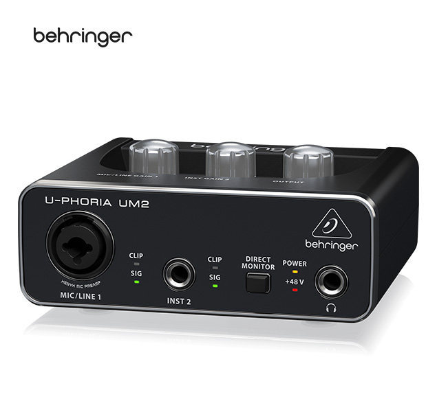 Behringer UM2 Interfaz audio USB 2x2 con preamplificador de micrófono XENYX