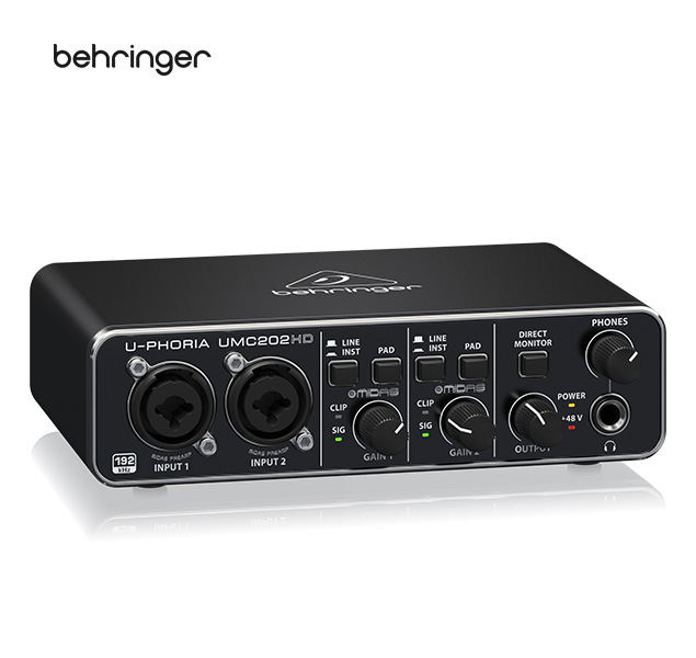 Behringer UMC202HD Interfaz de audio 2x2 USB de escritorio